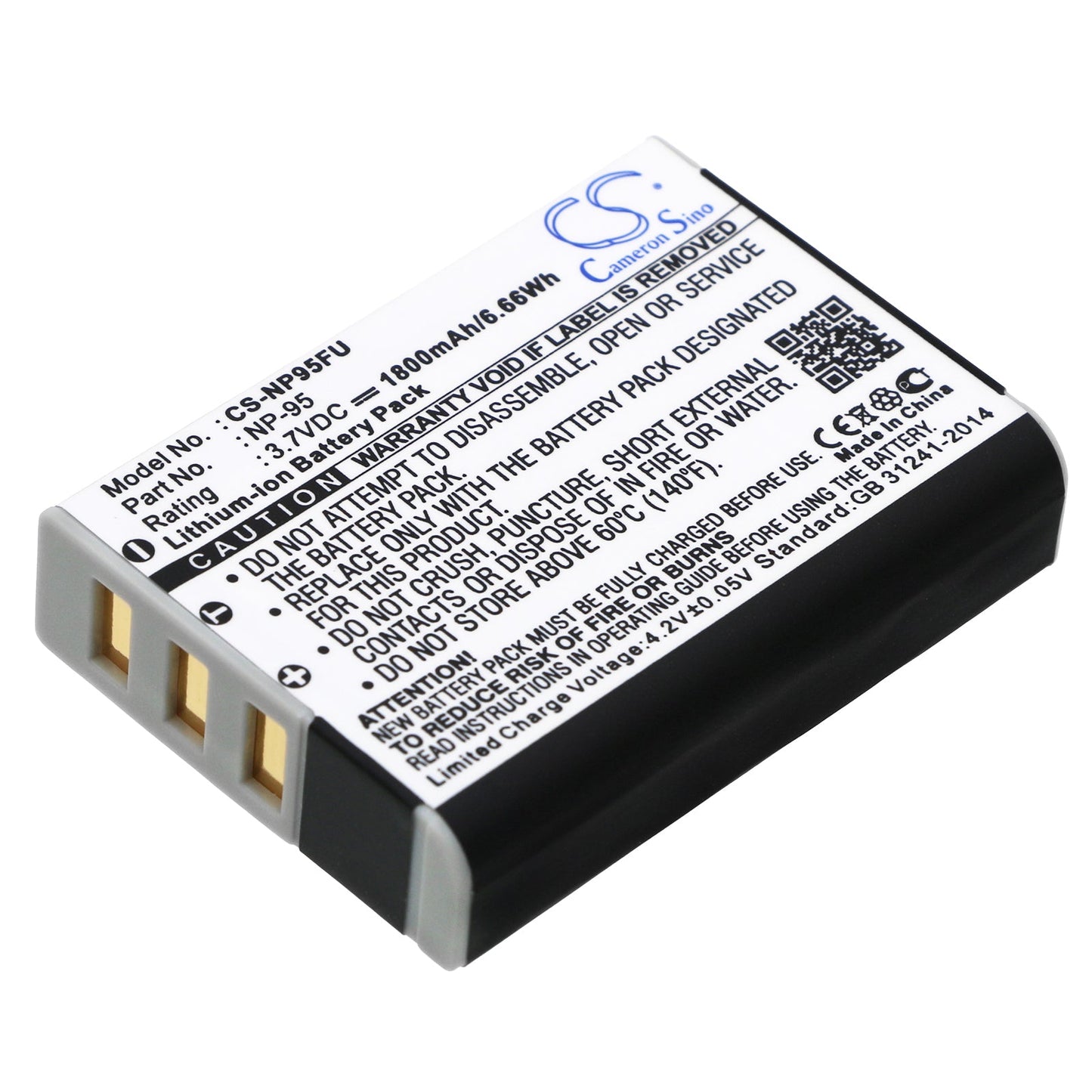 Replacement Battery for Fujifilm  FinePix F30 – Camera – 1800mAh / 6.66Wh / 3.7V