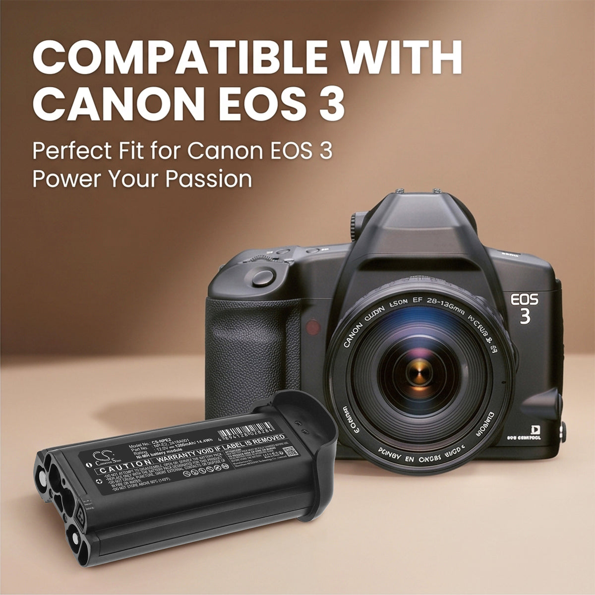 Replacement Battery for Canon EOS-1V – Camera – 1200mAh / 12V