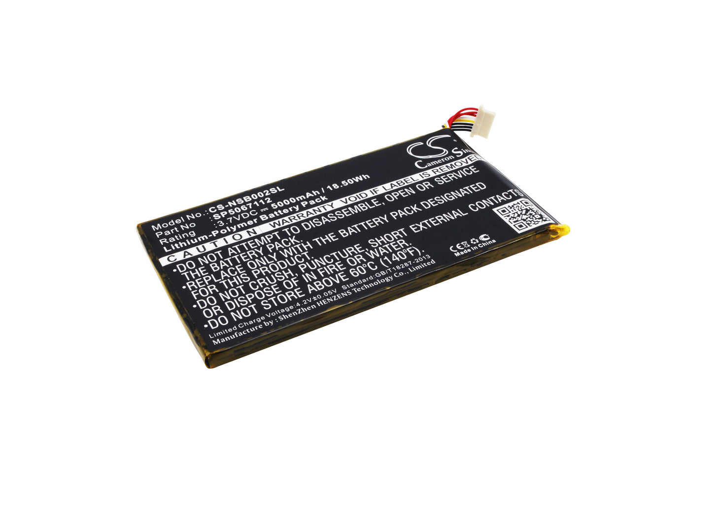 Replacement Battery for Fuhu SNB02-NV7A – Tablet – 5000mAh / 3.7V - image 1