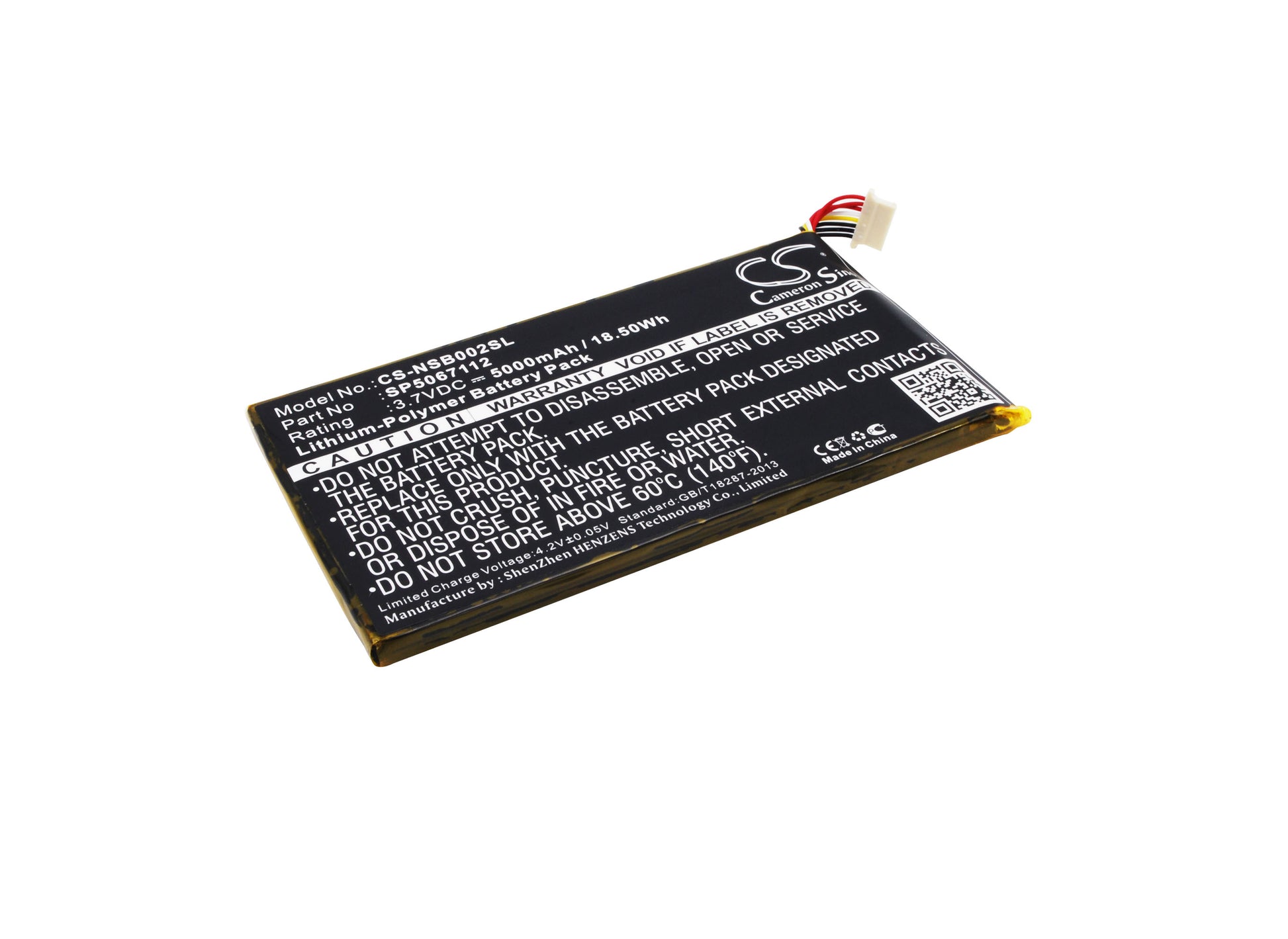 Replacement Battery for Fuhu SNB02-NV7A – Tablet – 5000mAh / 3.7V - image 1
