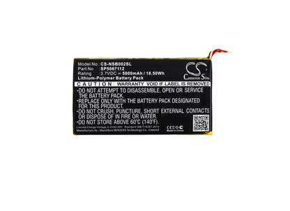 Replacement Battery for Fuhu SNB02-NV7A – Tablet – 5000mAh / 3.7V - image 5