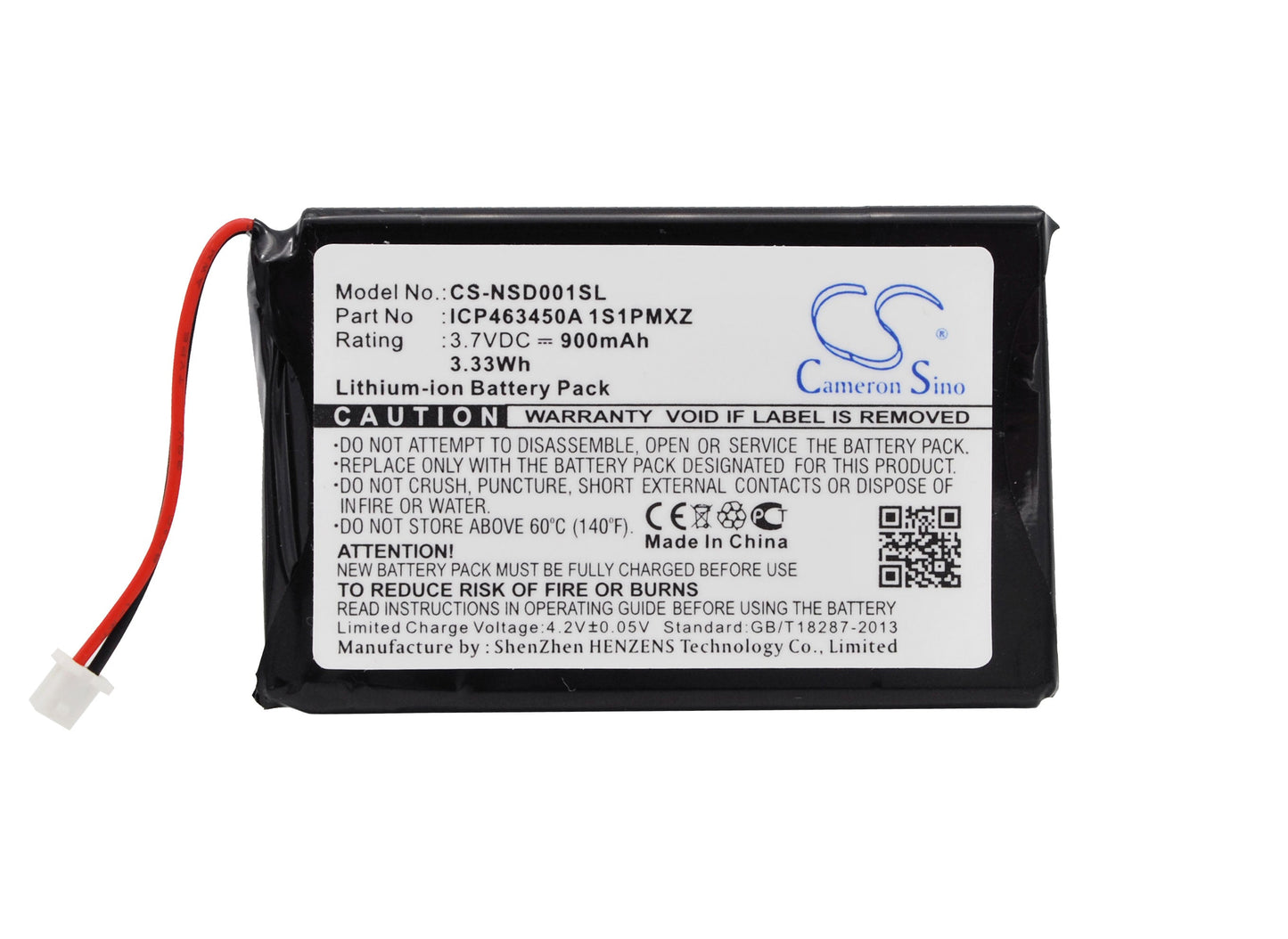 Replacement Battery for AudioVox  IHDP01A – DAB Digital – 900mAh / 3.33Wh / 3.7V
