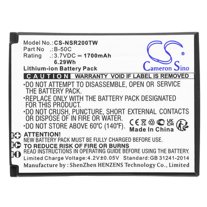 Replacement Battery for Anysecu | Inrico B01 – Two-Way Radio – 1700mAh / 3.7V - image 3