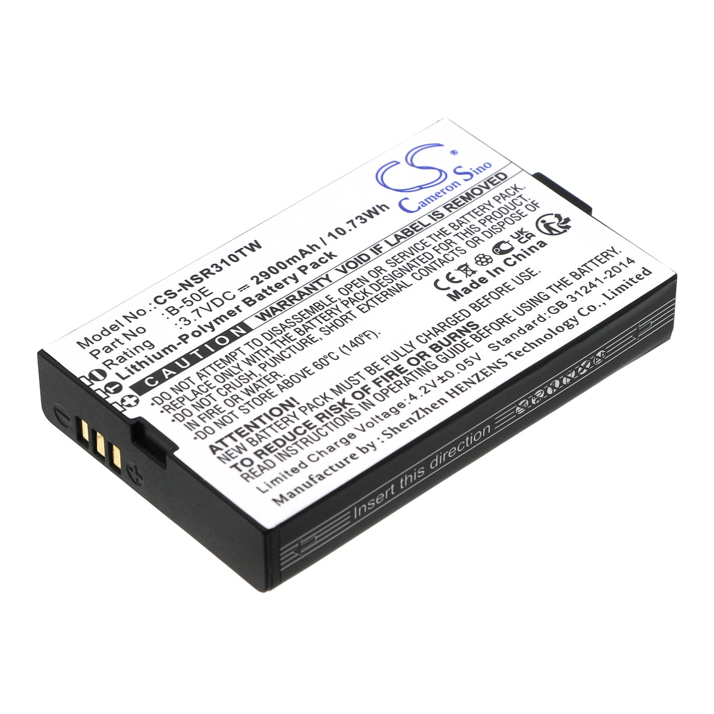 Replacement Battery for Inrico T310 – Two-Way Radio – 2900mAh / 3.7V - image 1