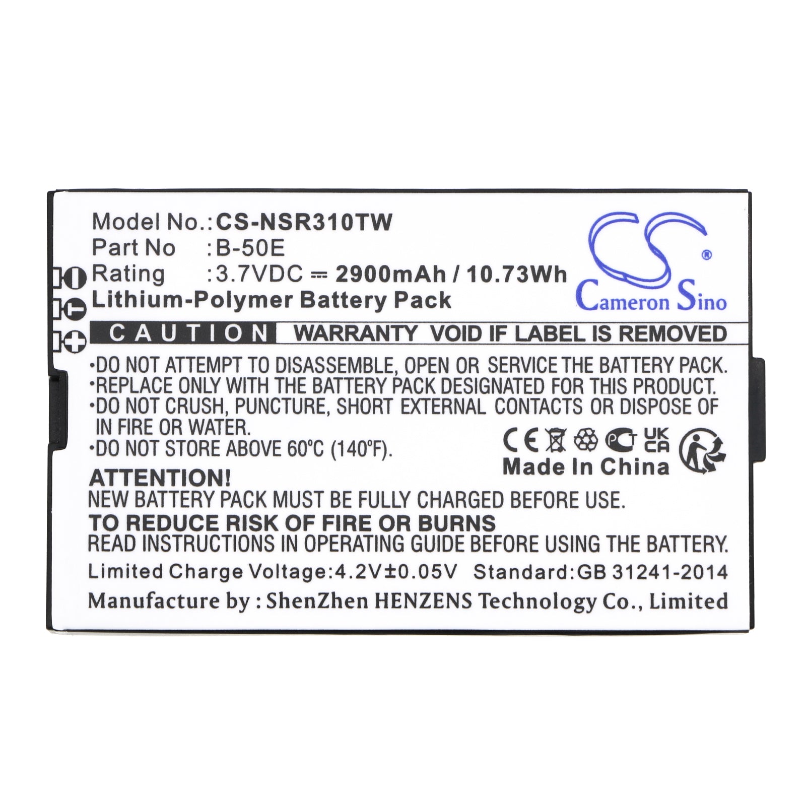 Replacement Battery for Inrico T310 – Two-Way Radio – 2900mAh / 3.7V - image 3