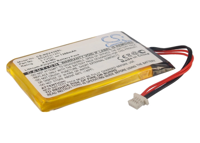 Replacement Battery for Insignia  NS-NCV43 – GPS, Navigator – 1300mAh/4.81Wh / 3.7V