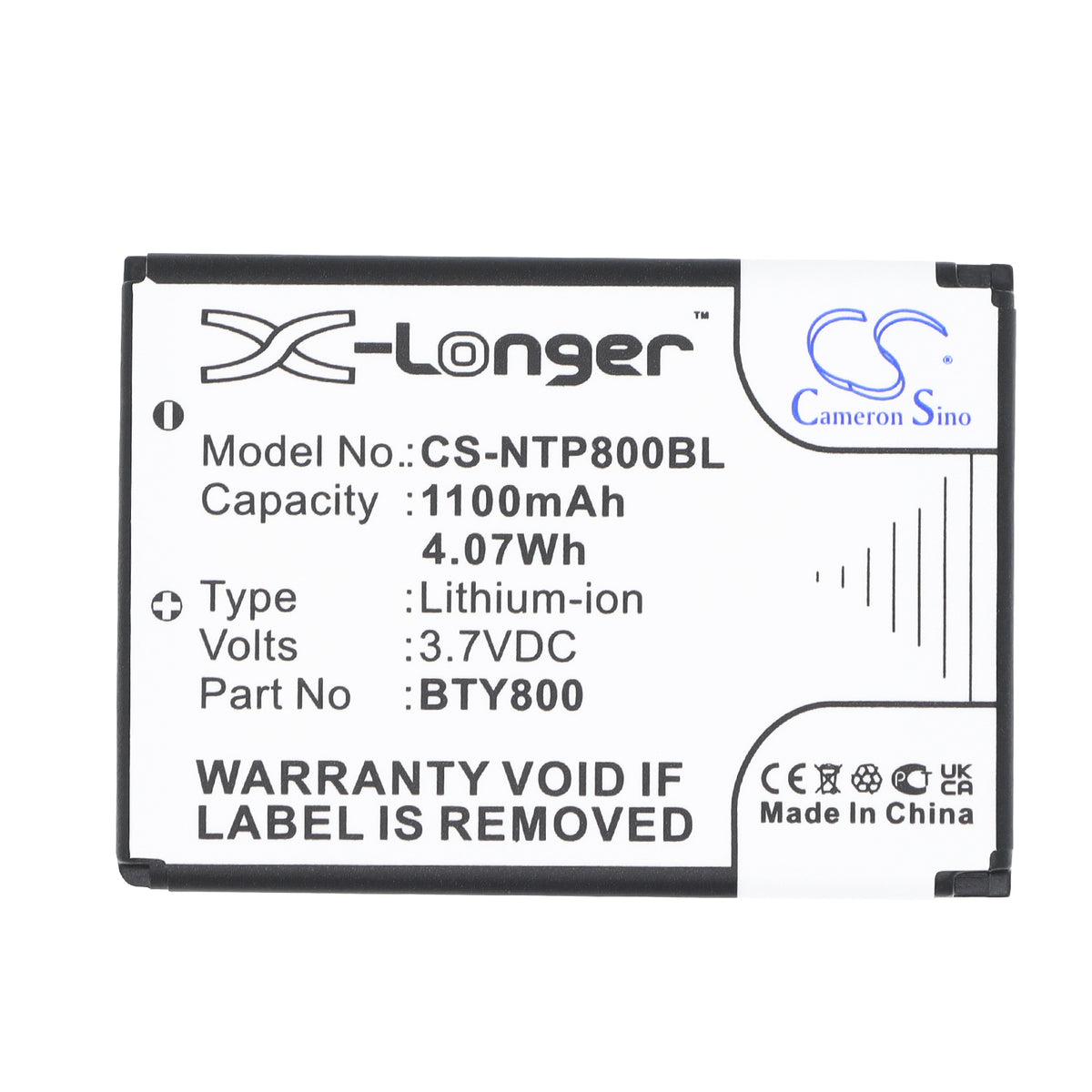 Replacement Battery for CipherLab | Newland 8200 – Barcode Scanner – 1100mAh / 3.7V