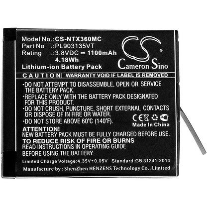 Replacement Battery for Insta360  One X – Camera – 1100mAh / 4.18Wh / 3.8V
