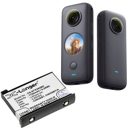 Replacement Battery for Insta360  One X2 – Camera – 1700mAh / 6.55Wh / 3.85V