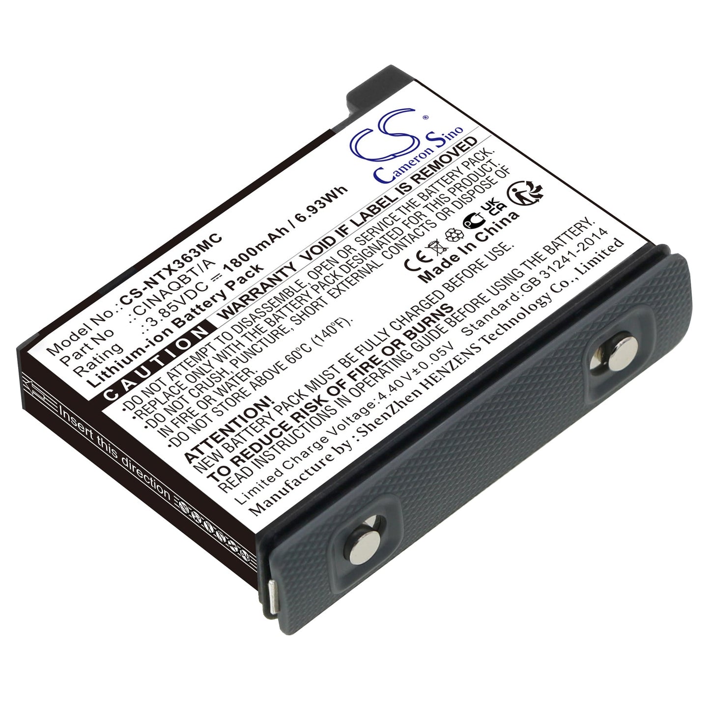 Replacement Battery for Insta360  One X3 – Camera – 1800mAh / 6.93Wh / 3.85V