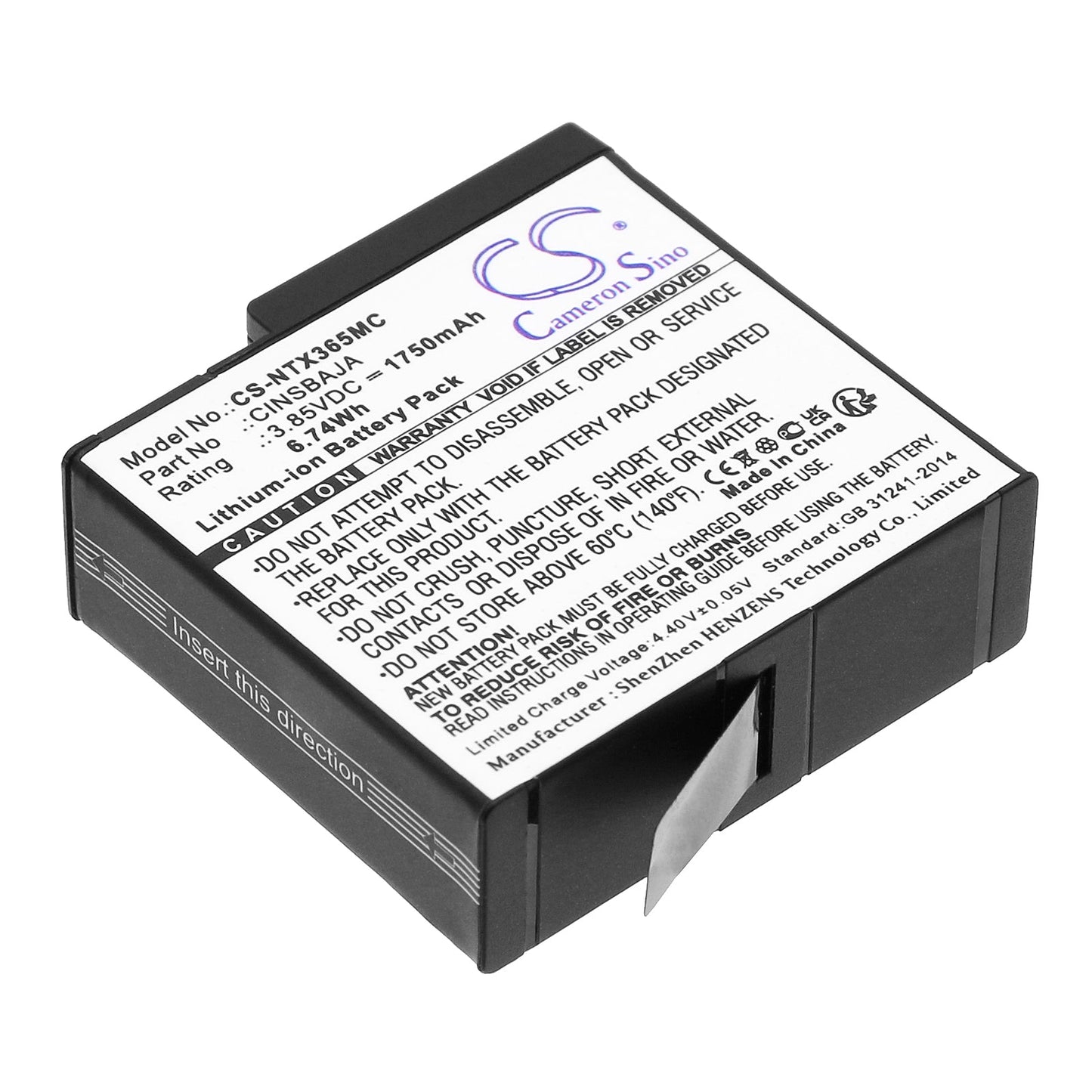 Replacement Battery for Insta360  Ace – Camera – 1750mAh / 6.74Wh / 3.85V
