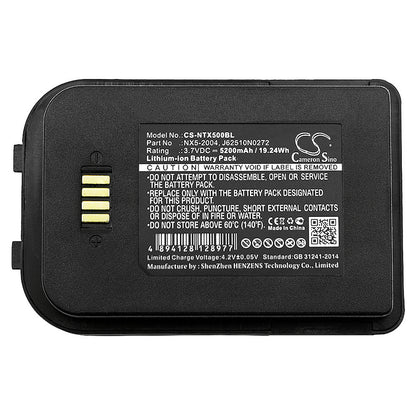 Replacement Battery for Nautiz | BlueBird | HandHeld X5 eTicket – Barcode Scanner – 5200mAh / 3.7V - image 3