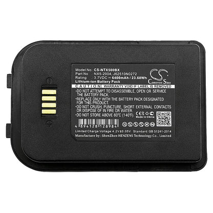 Replacement Battery for HandHeld | BlueBird | Nautiz Nautiz X5 eTicket – Barcode Scanner – 6400mAh / 3.7V - image 3