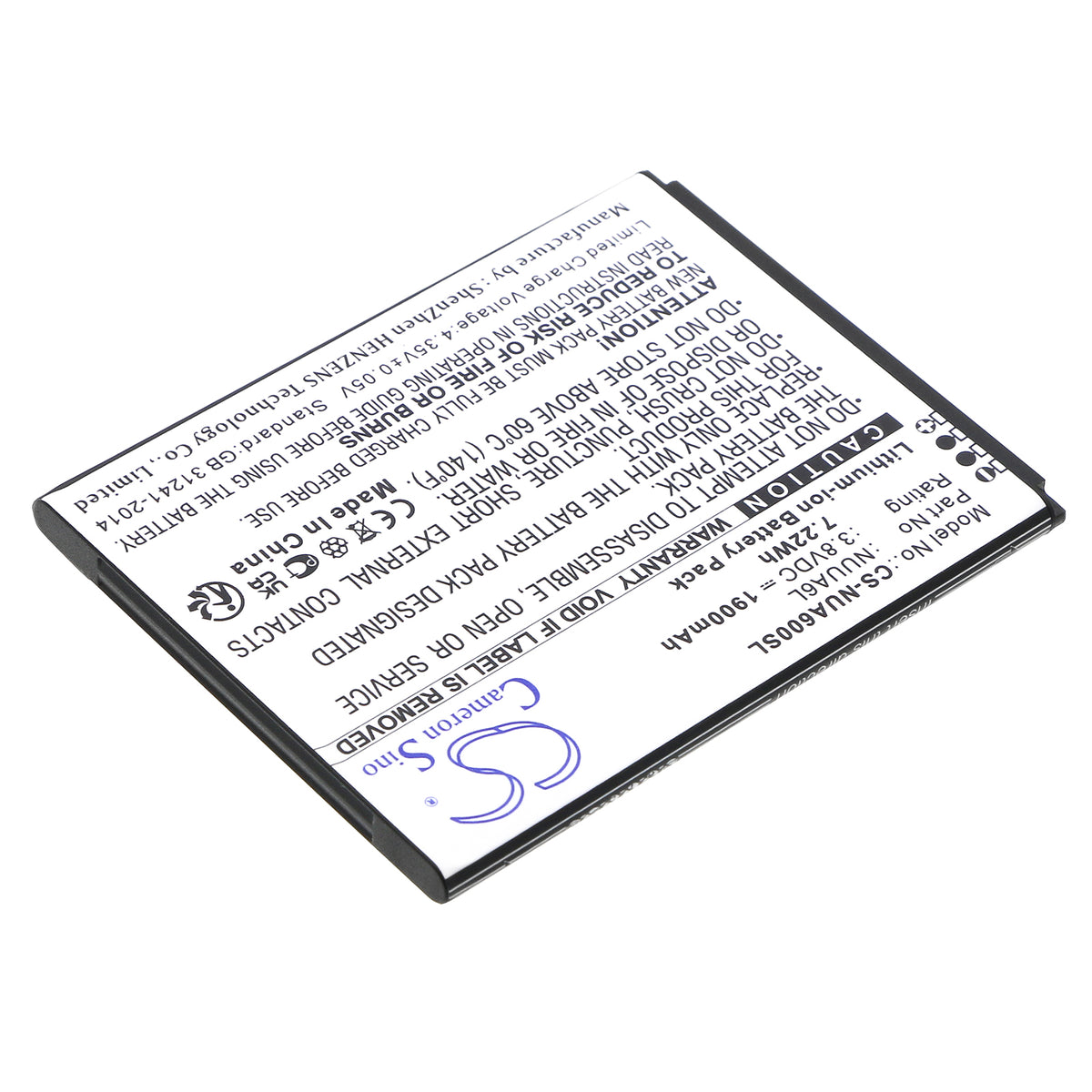 Replacement Battery for NUU A6L – Mobile, SmartPhone – 1900mAh / 3.8V
