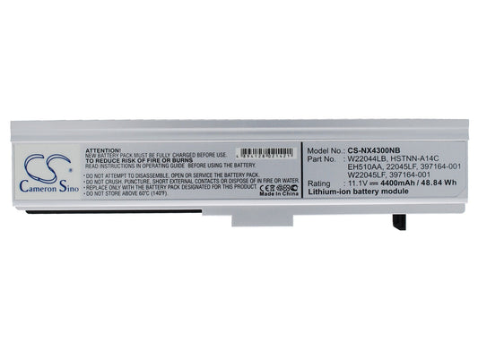 Replacement Battery for HP  Business Notebook NX4300 – Notebook, Laptop – 4400mAh/48.84Wh / 11.1V