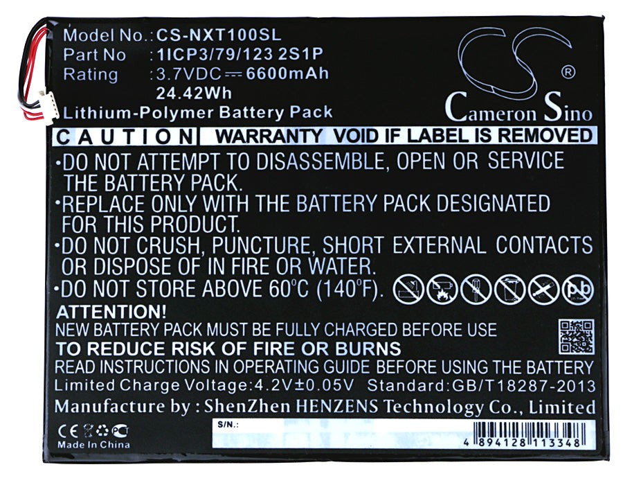 Replacement Battery for Nextbook NXW10QC32G – Tablet – 6600mAh / 3.7V - image 5