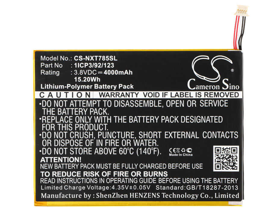 Replacement Battery for Nextbook NX785QC8G – Tablet – 4000mAh / 3.8V - image 5