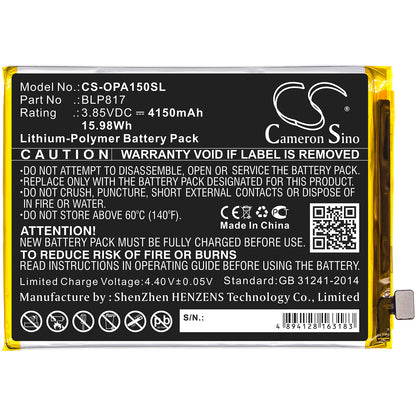 Replacement Battery for Oppo A15 – Mobile, SmartPhone – 4150mAh / 3.85V