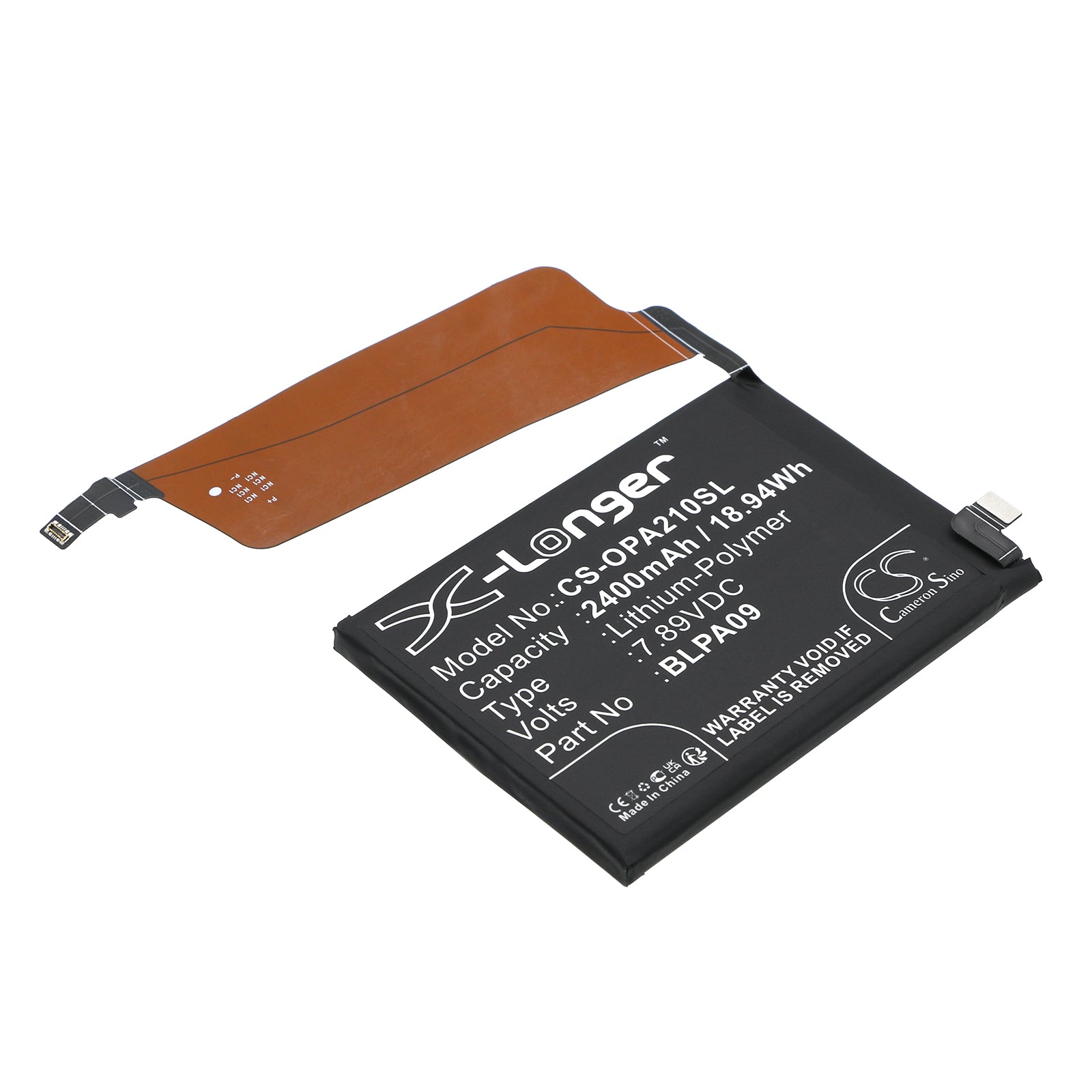 Replacement Battery for OnePlus Ace 2 Pro – Mobile, SmartPhone – 2400mAh / 7.89V - image 1