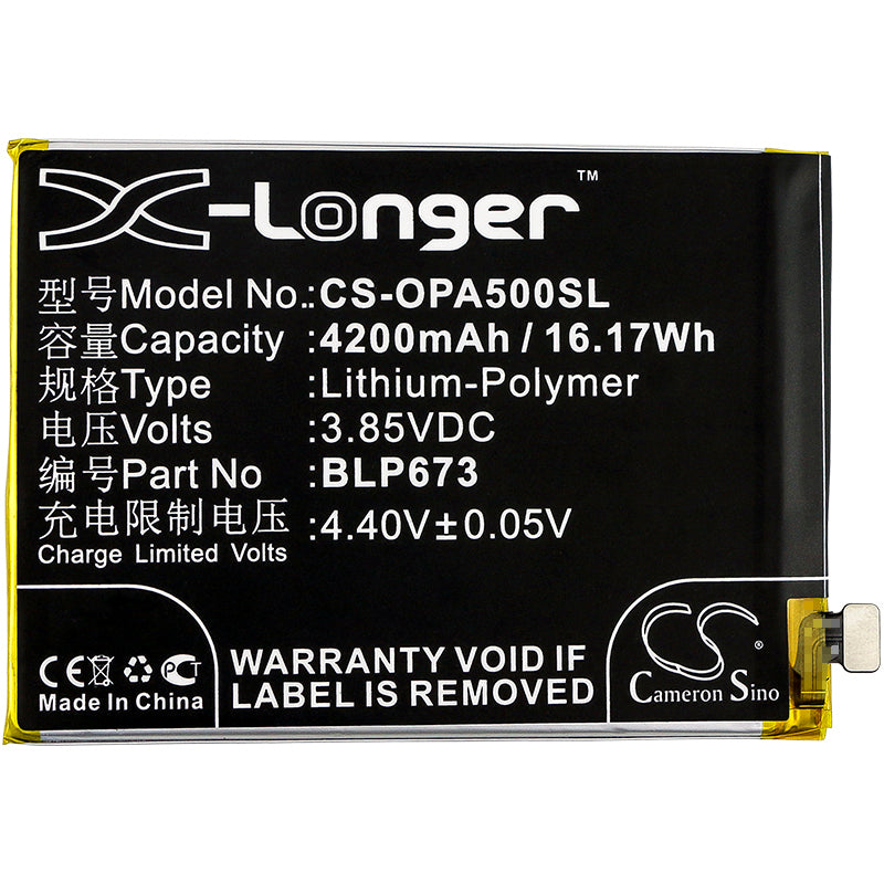 Replacement Battery for OPPO  A2 Pro – Mobile, SmartPhone – 4200mAh / 16.17Wh / 3.85V