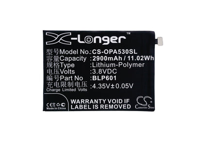 Replacement Battery for OPPO  A1601 – Mobile, SmartPhone – 2900mAh / 11.02Wh / 3.8V