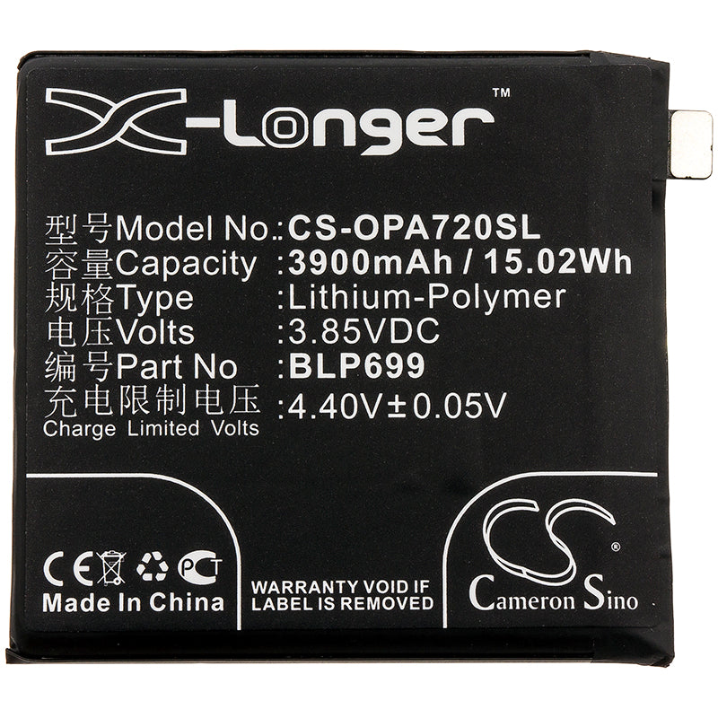 Replacement Battery for Oneplus  7 Pro – Mobile, SmartPhone – 3900mAh / 15.02Wh / 3.85V