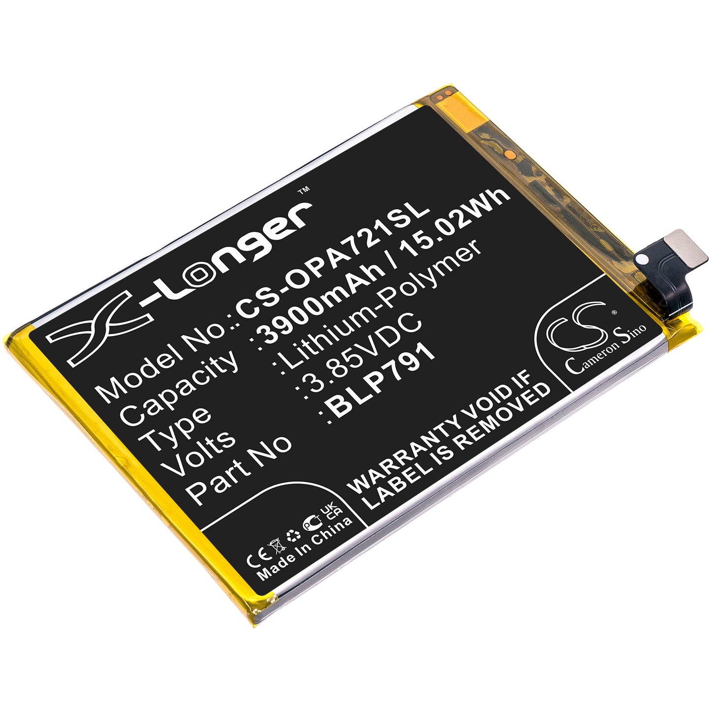 Replacement Battery for Oppo A72 5G 2020 – Mobile, SmartPhone – 3900mAh / 3.85V - image 1