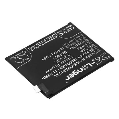 Replacement Battery for OPPO  CPH1607 – Mobile, SmartPhone – 3000mAh / 11.55Wh / 3.85V