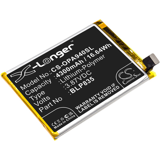 Replacement Battery for Oppo A94 – Mobile, SmartPhone – 4300mAh / 3.87V - image 1