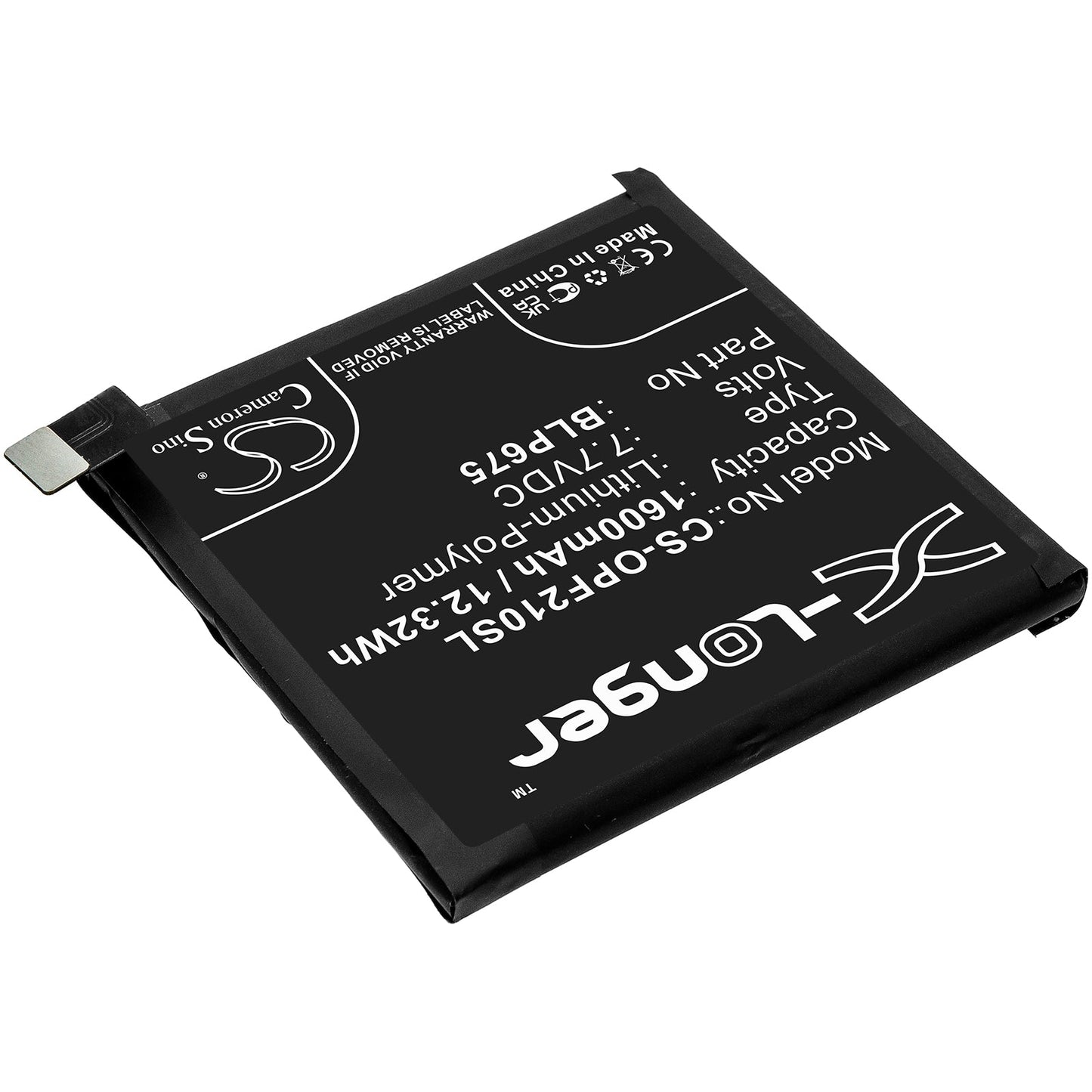 Replacement Battery for OPPO  CPH1871 – Mobile, SmartPhone – 1600mAh / 12.32Wh / 7.7V