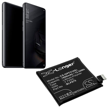 Replacement Battery for OPPO  CPH1871 – Mobile, SmartPhone – 1600mAh / 12.32Wh / 7.7V