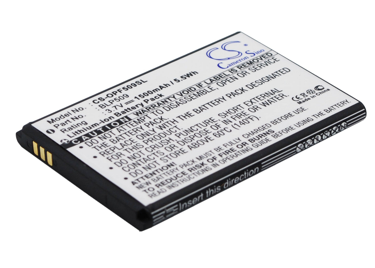 Replacement Battery for OPPO  F29 – Mobile, SmartPhone – 1500mAh/5.55Wh / 3.7V