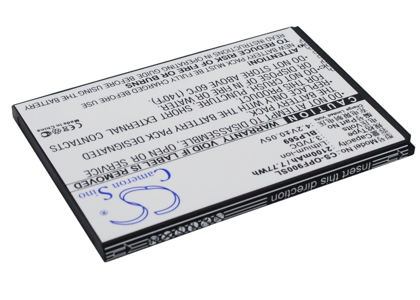 Replacement Battery for OPPO  Find 7 – Mobile, SmartPhone – 2100mAh / 7.77Wh / 3.7V