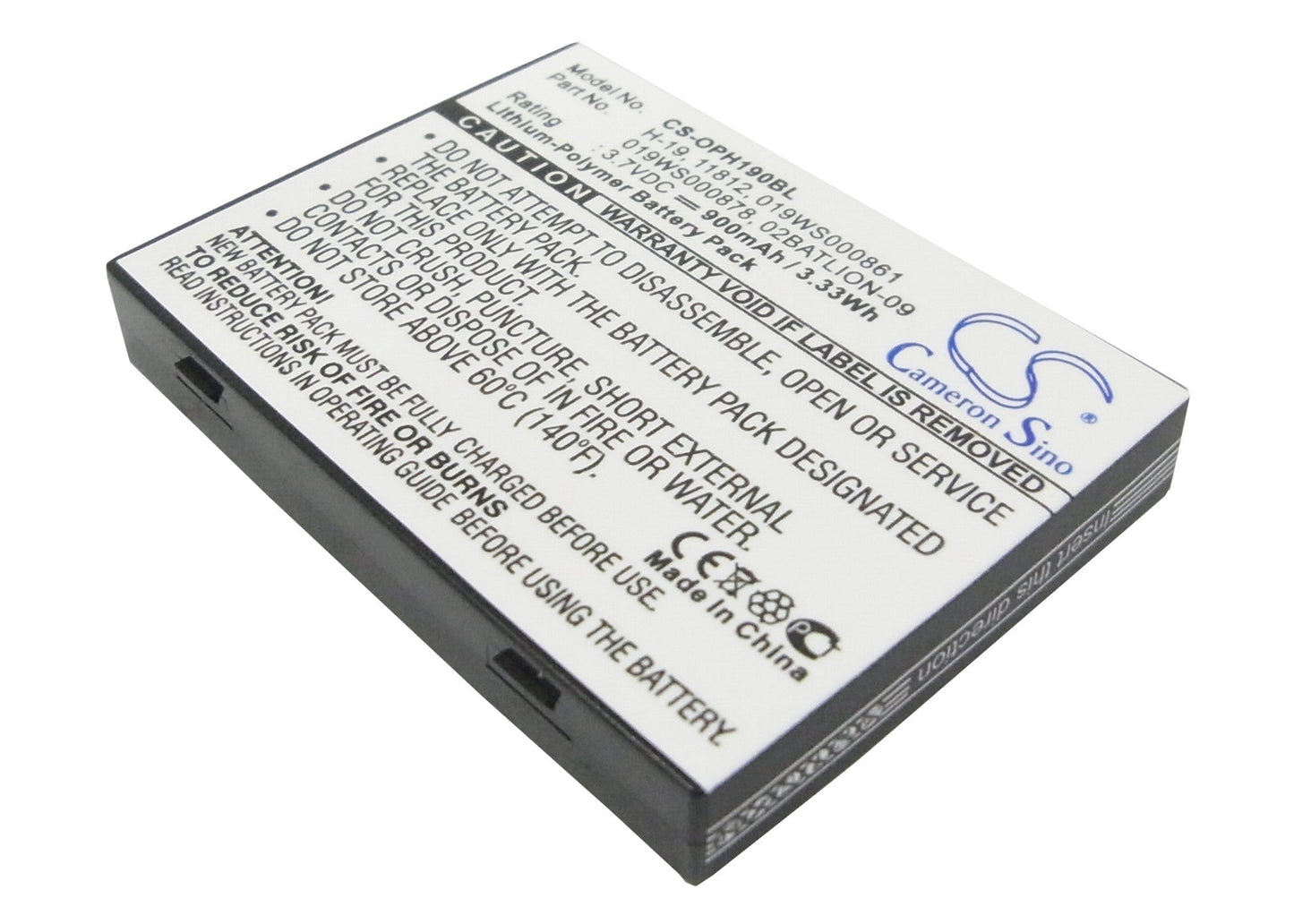 Replacement Battery for Opticon  H16 – Barcode Scanner – 900mAh / 3.33Wh / 3.7V