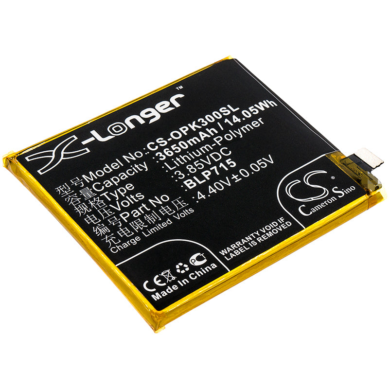 Replacement Battery for Oppo K3 – Mobile, SmartPhone – 3650mAh / 3.85V - image 1