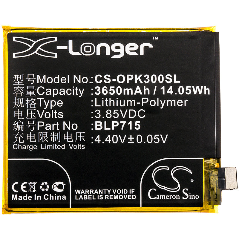 Replacement Battery for Oppo K3 – Mobile, SmartPhone – 3650mAh / 3.85V - image 3