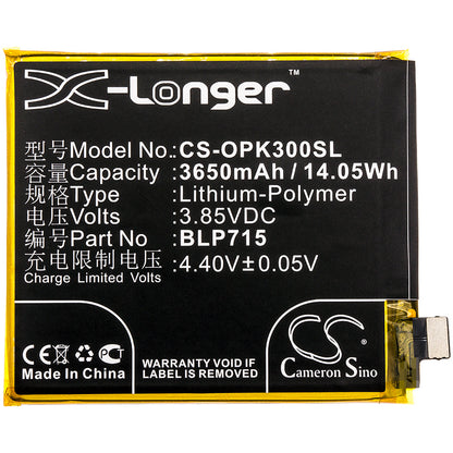 Replacement Battery for Oppo K3 – Mobile, SmartPhone – 3650mAh / 3.85V - image 3