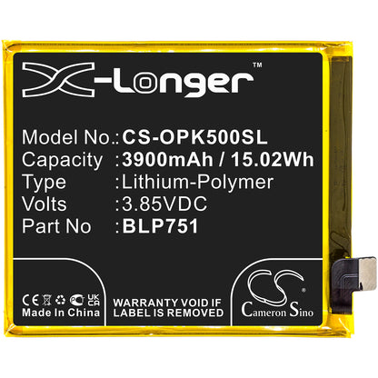 Replacement Battery for Oppo K5 – Mobile, SmartPhone – 3900mAh / 3.85V
