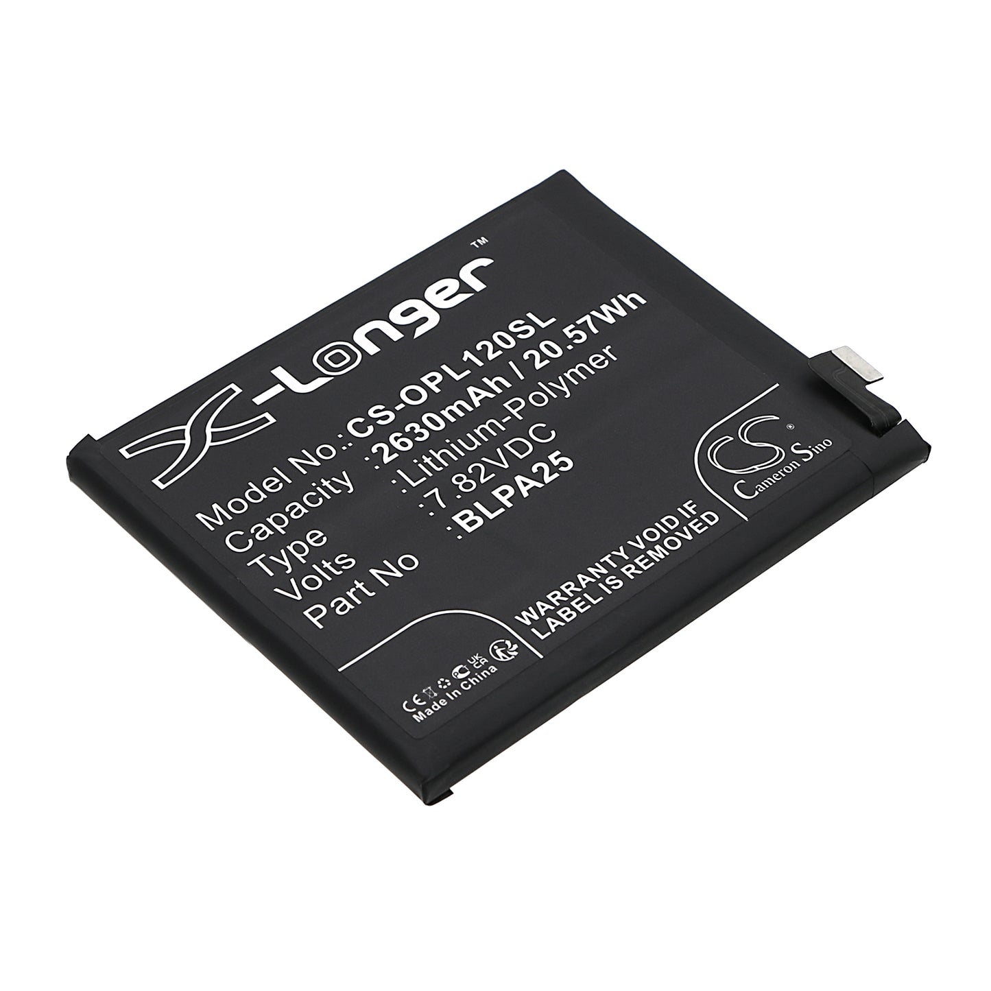 Replacement Battery for OnePlus 12 – Mobile, SmartPhone – 2630mAh / 7.82V - image 1