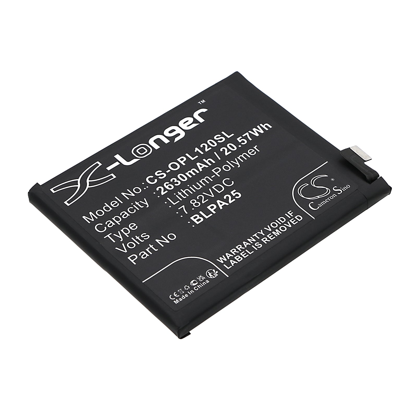 Replacement Battery for OnePlus 12 – Mobile, SmartPhone – 2630mAh / 7.82V - image 1