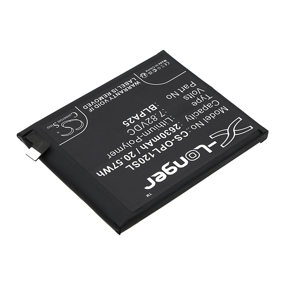 Replacement Battery for OnePlus 12 – Mobile, SmartPhone – 2630mAh / 7.82V