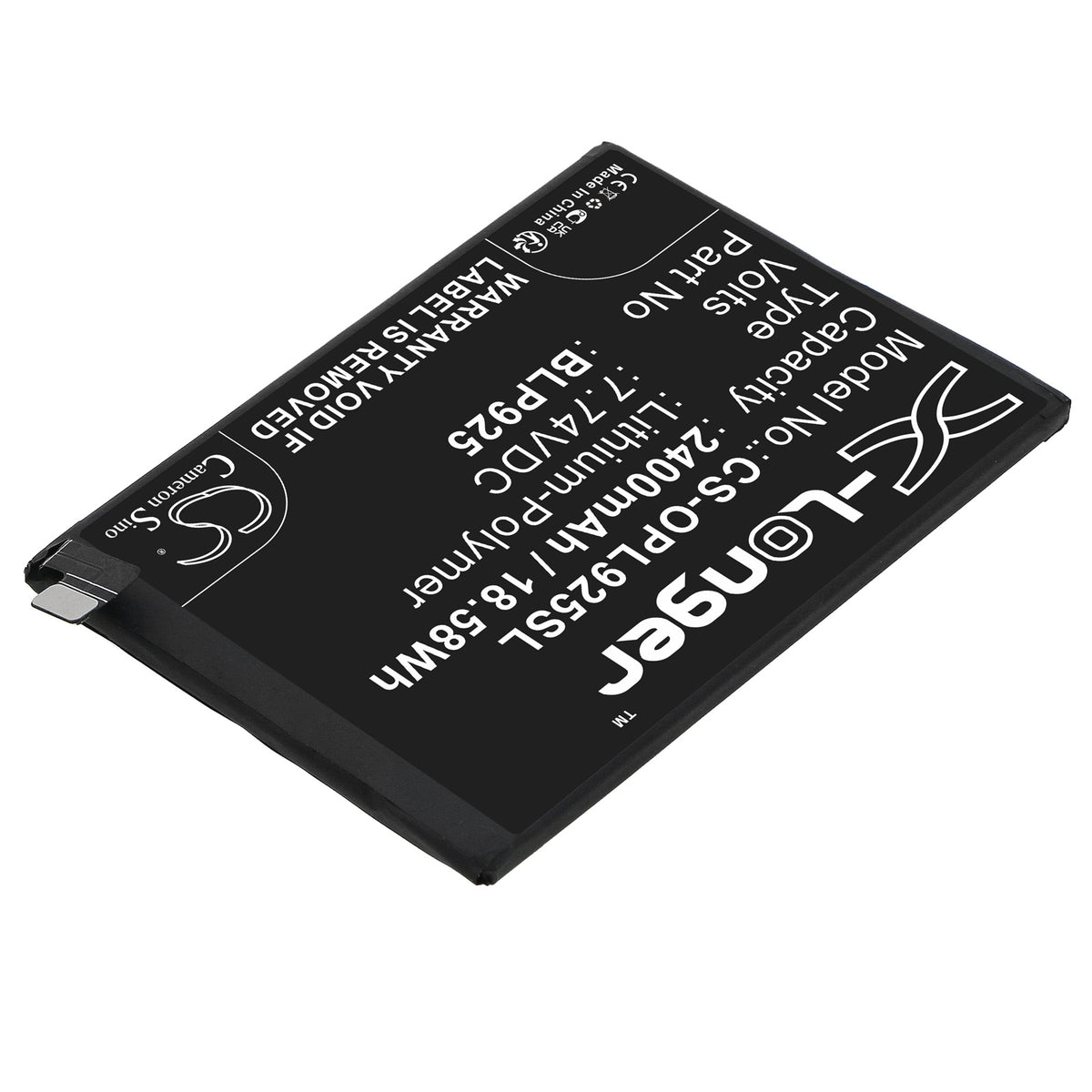 Replacement Battery for Oppo | OnePlus Realme GT Neo 3 5G 2022 150W – Mobile, SmartPhone – 2400mAh / 7.74V
