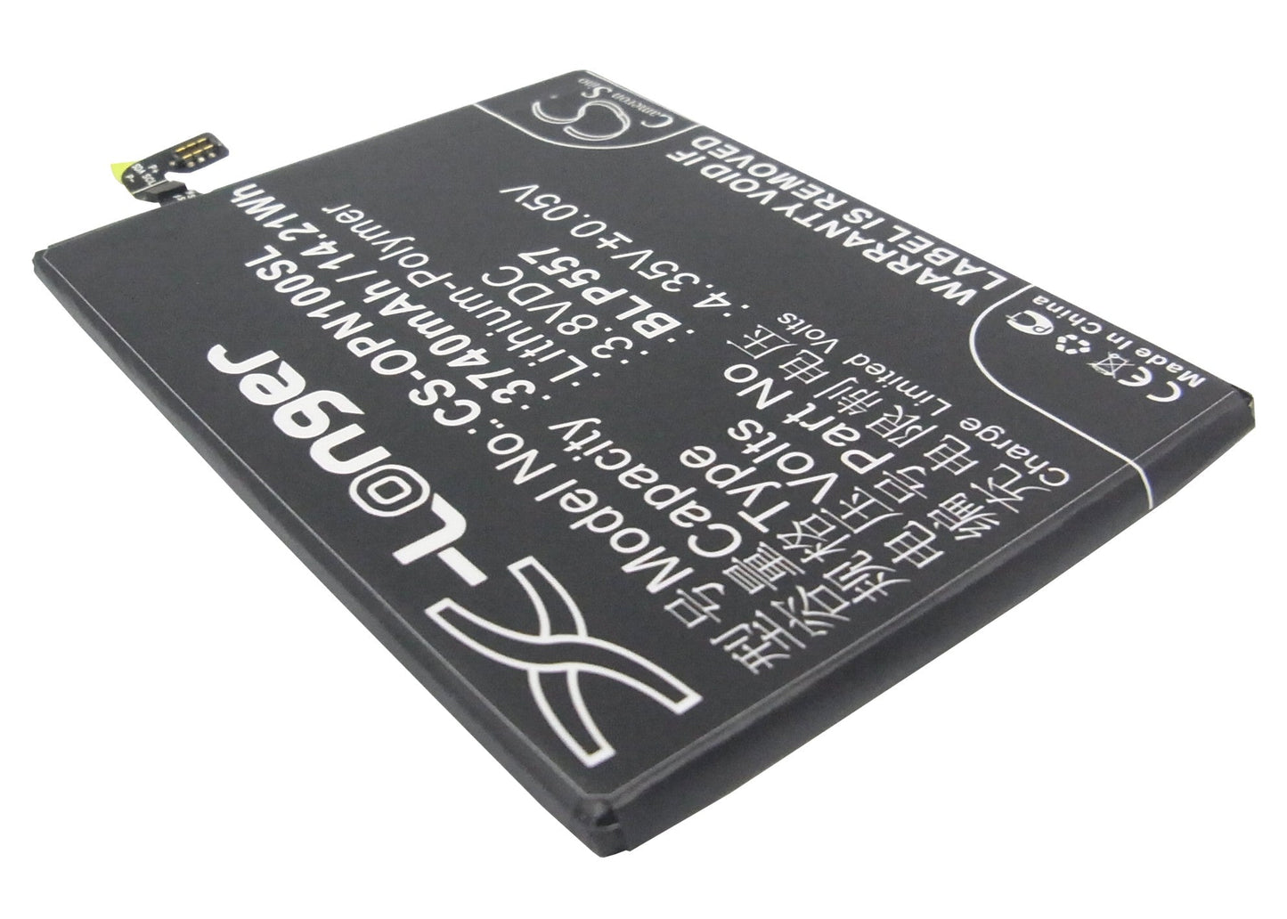 Replacement Battery for OPPO  N1 – Mobile, SmartPhone – 3740mAh / 14.21Wh / 3.8V