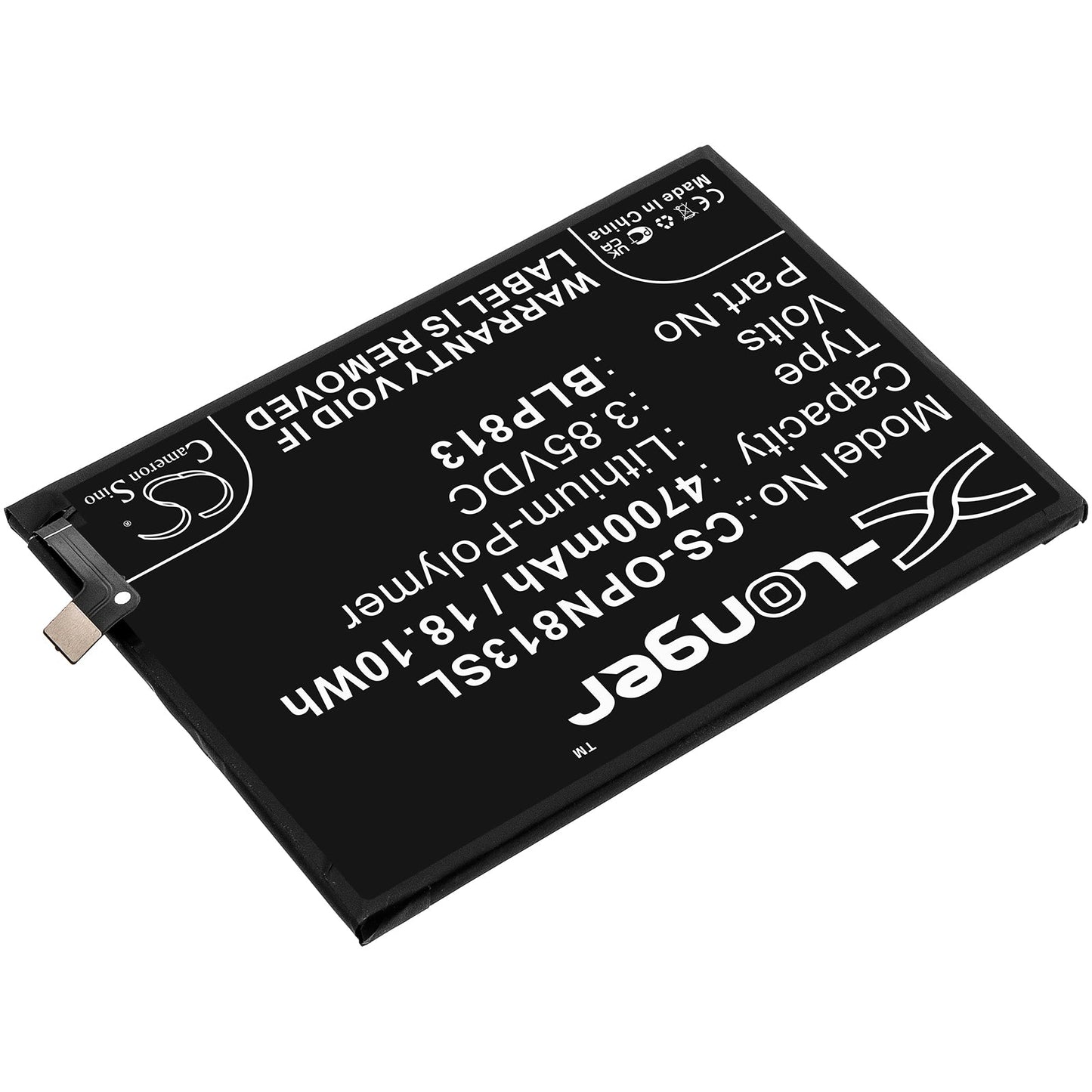 Replacement Battery for Oneplus  BE2011 – Mobile, SmartPhone – 4700mAh / 18.10Wh / 3.85V