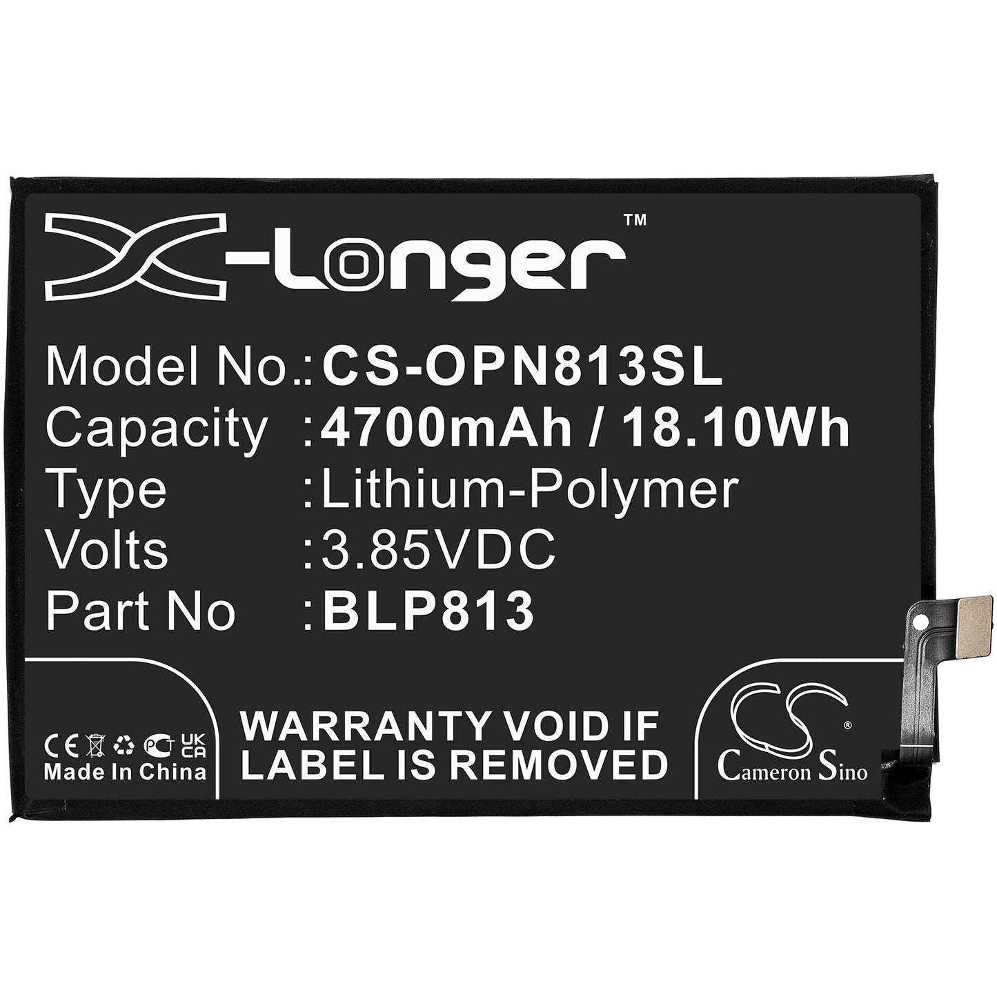 Replacement Battery for MetroPC  BE2015 – Mobile, SmartPhone – 4700mAh / 18.10Wh / 3.85V