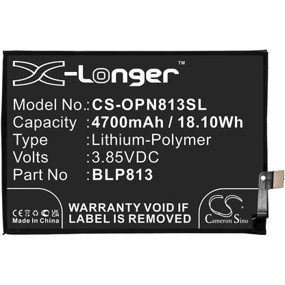 Replacement Battery for Oneplus  BE2011 – Mobile, SmartPhone – 4700mAh / 18.10Wh / 3.85V