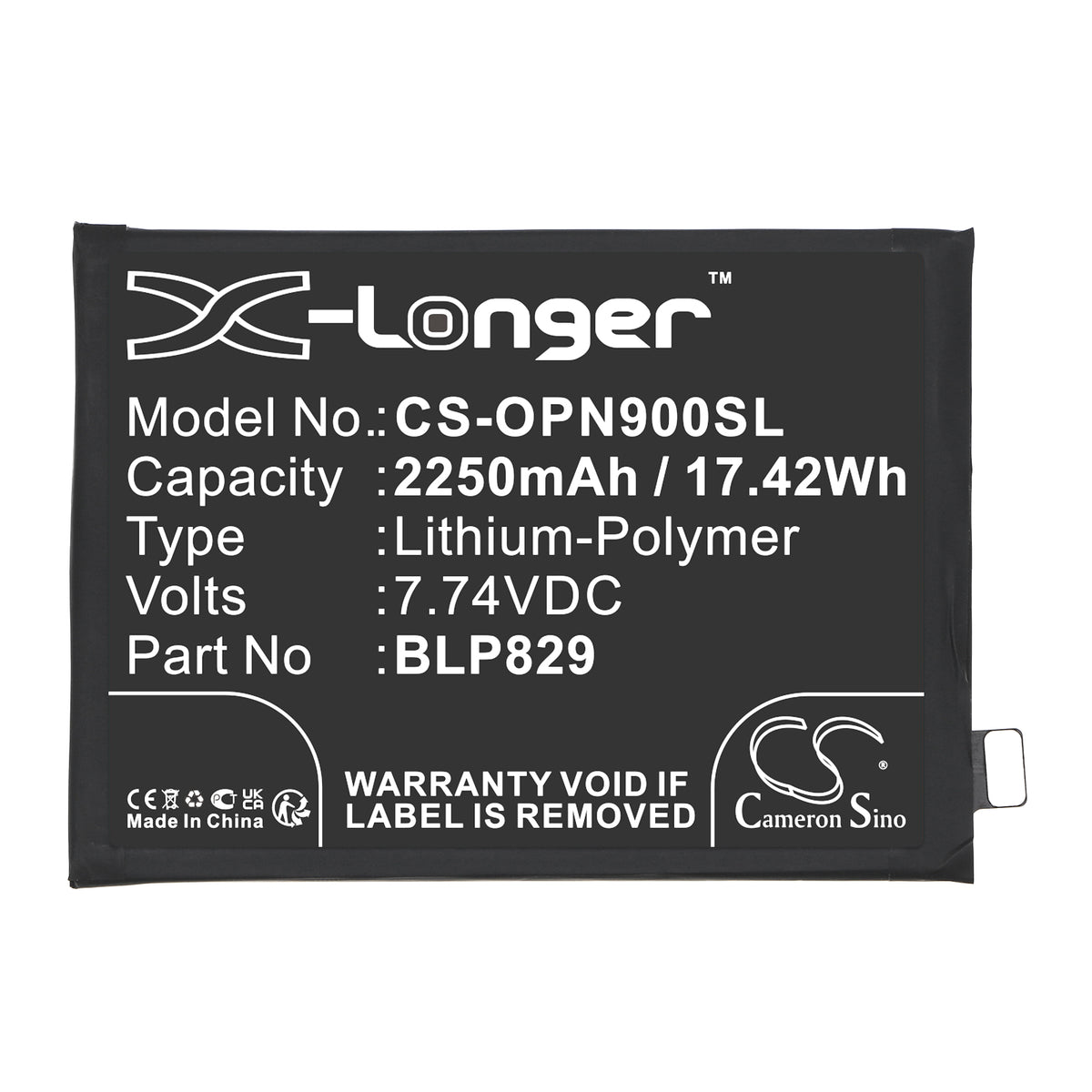 Replacement Battery for OnePlus 9 – Mobile, SmartPhone – 2250mAh / 7.74V