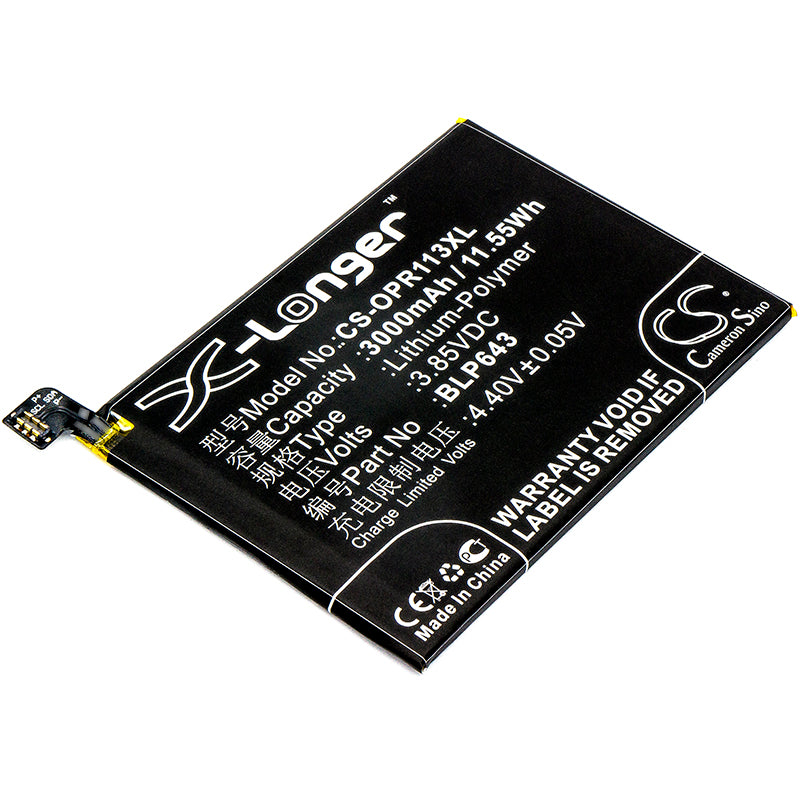 Replacement Battery for Oppo R11S – Mobile, SmartPhone – 3000mAh / 3.85V - image 1