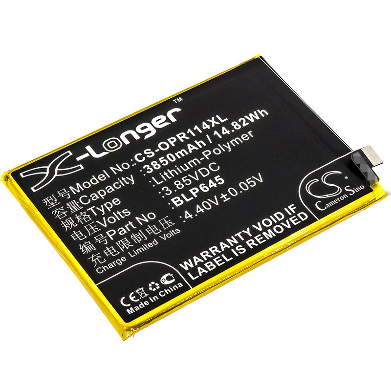 Replacement Battery for Oppo R11s Plus – Mobile, SmartPhone – 3850mAh / 3.85V - image 1