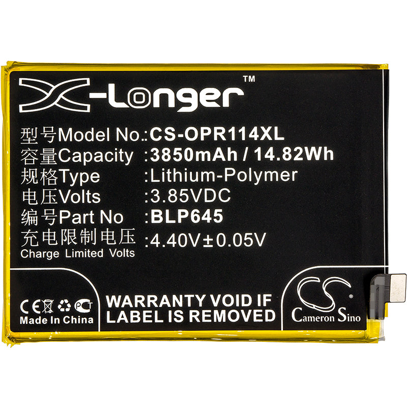 Replacement Battery for Oppo R11s Plus – Mobile, SmartPhone – 3850mAh / 3.85V - image 3